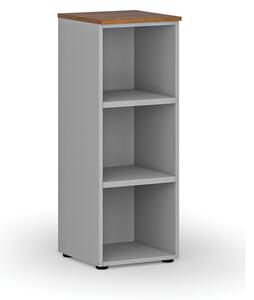 Kancelársky regál PRIMO GRAY, 1087 x 400 x 420 mm, sivá/orech