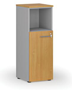 Kombinovaná kancelárska skriňa PRIMO GRAY, 1087 x 400 x 420 mm, sivá/buk