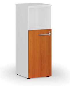 Kombinovaná kancelárska skriňa PRIMO WHITE, 1087 x 400 x 420 mm, biela/čerešňa