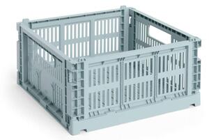 HAY Úložný box Colour Crate Medium Square, dusty blue