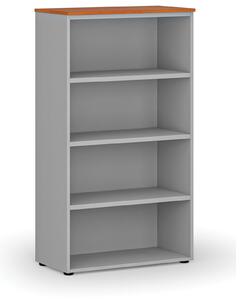 Kancelársky regál PRIMO GRAY, 1434 x 800 x 420 mm, sivá/čerešňa