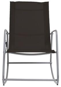 Záhradná hojdacia stolička čierna 95x54x85 cm textilén