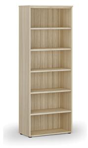 Kancelársky regál PRIMO WOOD, 800 x 420 x 2128 mm, dub prírodný