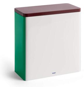 HAY Plechová dóza Tin Container X-Large, off-white, burgundy and green