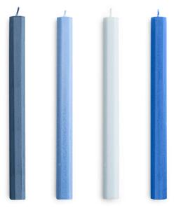 HAY Sviečky Hexagon Candle set 4ks, blues