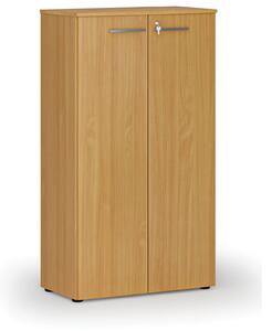 Kancelárska skriňa s dverami PRIMO WOOD, 1434 x 800 x 420 mm, buk