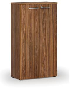 Kancelárska skriňa s dverami PRIMO WOOD, 800 x 420 x 1434 mm, orech