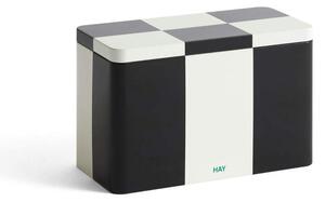 HAY Plechová dóza Tin Container Medium, black and off-white