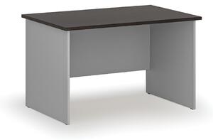 Kancelársky písací stôl rovný PRIMO GRAY, 1200 x 800 mm, sivá/wenge