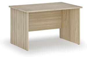 Kancelársky písací stôl rovný PRIMO WOOD, 1200 x 800 mm, dub prírodný