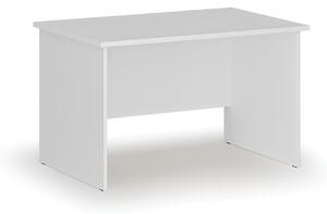 Kancelársky písací stôl rovný PRIMO WHITE, 1200 x 800 mm, biela