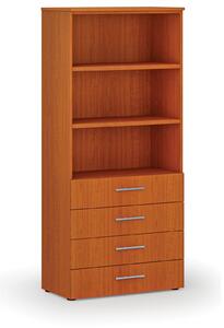 Kancelárska skriňa so zásuvkami PRIMO WOOD, 800 x 420 x 1781 mm, čerešňa