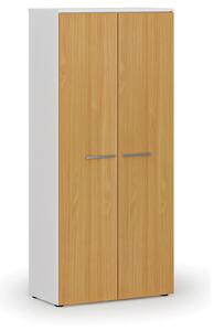 Šatníková skriňa s výsuvom PRIMO WHITE, 1781 x 800 x 420 mm, biela/buk