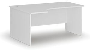 Kancelársky rohový pracovný stôl PRIMO WHITE, 1600 x 1200 mm, ľavý, biela