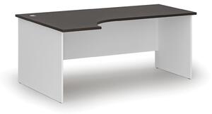 Kancelársky rohový pracovný stôl PRIMO WHITE, 1800 x 1200 mm, ľavý, biela/wenge