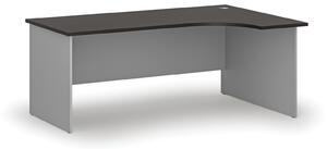 Kancelársky rohový pracovný stôl PRIMO GRAY, 1800 x 1200 mm, pravý, sivá/wenge