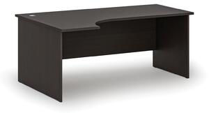 Kancelársky rohový pracovný stôl PRIMO WOOD, 1800 x 1200 mm, ľavý, wenge