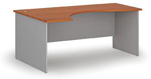 Ergonomický kancelársky písací stôl PRIMO GRAY, 180x120 cm, ľavý, sivá/čerešňa
