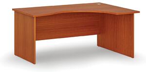 Ergonomický kancelársky písací stôl PRIMO WOOD, 160x120 cm, pravý, čerešňa