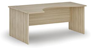 Ergonomický kancelársky písací stôl PRIMO WOOD, 180x120 cm, ľavý, dub prírodný