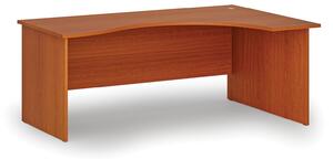 Ergonomický kancelársky písací stôl PRIMO WOOD, 180x120 cm, pravý, čerešňa