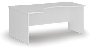 Ergonomický kancelársky pracovný stôl PRIMO WHITE, 1800 x 1200 mm, ľavý, biela