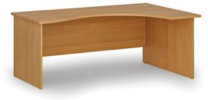 Ergonomický kancelársky písací stôl PRIMO WOOD, 180x120 cm, pravý, buk