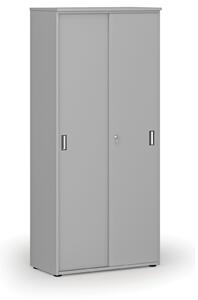 Skriňa so zasúvacími dverami PRIMO GRAY, 800 x 420 x 1781 mm, sivá