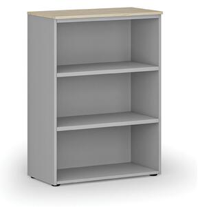 Kancelársky regál PRIMO GRAY, 1087 x 800 x 420 mm, sivá/dub prírodný