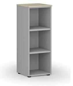 Kancelársky regál PRIMO GRAY, 1087 x 400 x 420 mm, sivá/dub prírodný