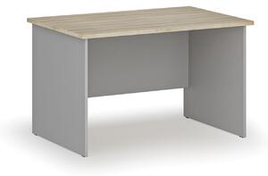 Kancelársky písací stôl rovný PRIMO GRAY, 1200 x 800 mm, sivá/dub prírodný