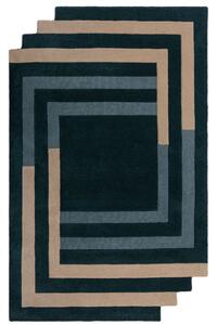 Flair Rugs , Ručne všívaný kusový koberec Abstract Labyrinth Shaped Green/Blue, 120x180, modrá, chodba / predsieň