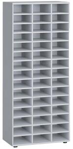 Triediaci regál PRIMO GRAY, 1781 x 800 x 420 mm, 45 priehradok, sivý