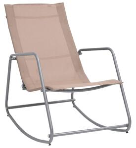 Záhradná hojdacia stolička sivohnedá 95x54x85 cm textilén