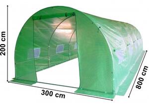 Záhradný fóliovník AUREA zelený 3x8 m
