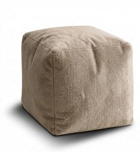 Sablio Taburetka Cube SOFTY - Sand - 40x40x40 cm