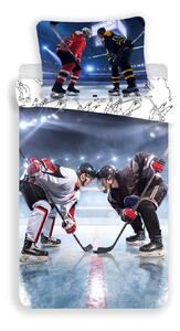 Jerry Fabrics s. r. o. Bavlnené obliečky 140x200 + 70x90 cm - Ľadový hokej