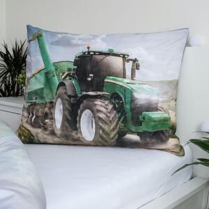 Jerry Fabrics s. r. o. Bavlnené obliečky 140x200 + 70x90 cm - Traktor Green