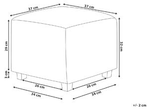 Sivé látkové čalúnenie podnožku Štvorcový vzor štvorcového sedadla 37 x 37 cm