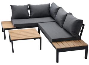 Set záhradného nábytku OASIS sivý / hnedý ALM8137