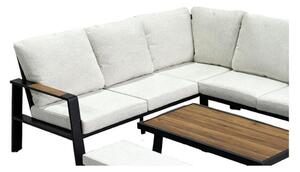 Set záhradného nábytku PRISTINA čierny / béžový ALM8215