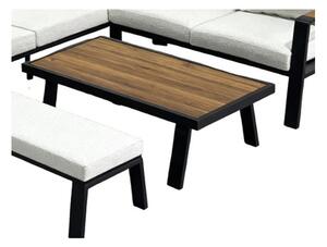 Set záhradného nábytku PRISTINA čierny / béžový ALM8215