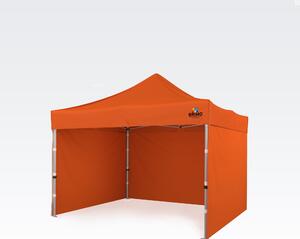 BRIMO Hliníkový Skladací Nožnicový stan 3x3m: Rýchlosť a Spoľahlivosť pre Neziskové Spolky a Kluby - s 3 stenami - Oranžová 4
