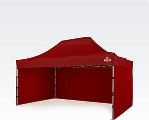 BRIMO Nožnicový stan 3x4,5 m ALU aj pre Motošport - s 3 stenami - Červená 5