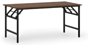 Konferenčný stôl FAST READY s čiernou podnožou, 1600 x 800 x 750 mm, orech