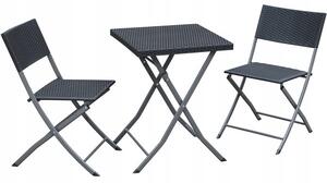 Set záhradného nábytku MONTEA antracitový ZUM9930