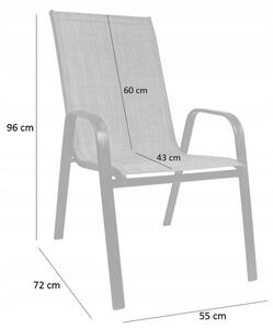 Set záhradných stoličiek ORIANA čierne NEO3685 (2 ks)