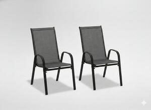 Set záhradných stoličiek ORIANA čierne NEO3685 (2 ks)