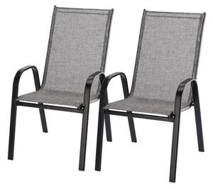 Set záhradných stoličiek ORIANA sivé NEO9917 (2 ks)