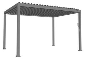 Záhradná pergola VISTA s LED osvetlením sivá VIN0623 - 300x300x250 cm